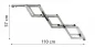 Preview: 3-stufige Falt-Treppe, Aluminium/TPR