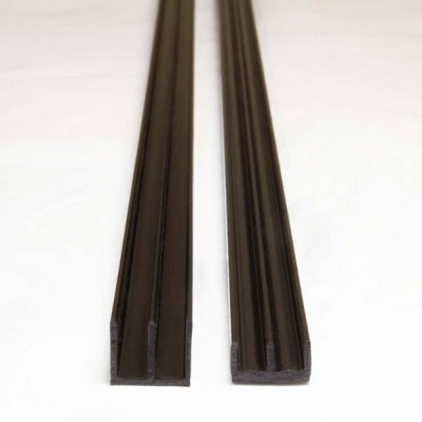 Glasführungsprofil - 4 mm / 100 cm, 150 cm, 200 cm Schwarz