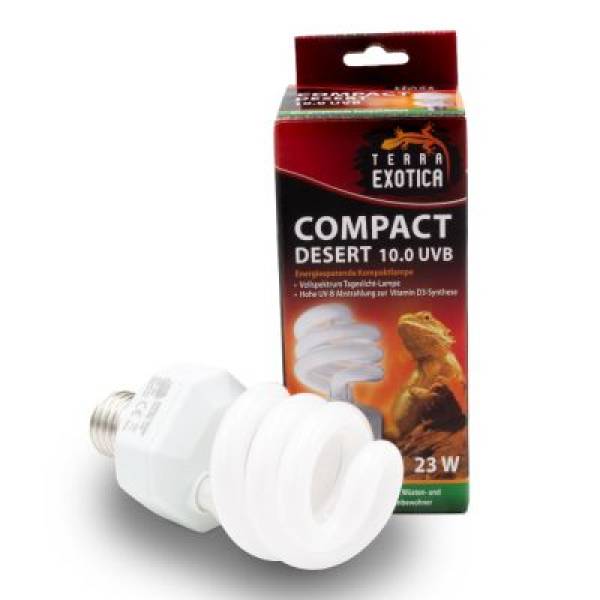 Compact Desert 10.0 UVB - Energiesparende Kompaktlampe - 23 Watt Terra Exotica