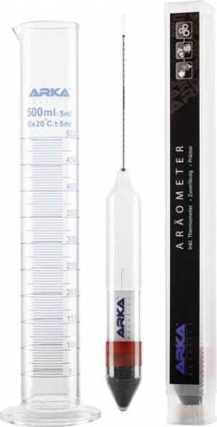 ARÄOMETER inkl. Thermometer & Messzylinder