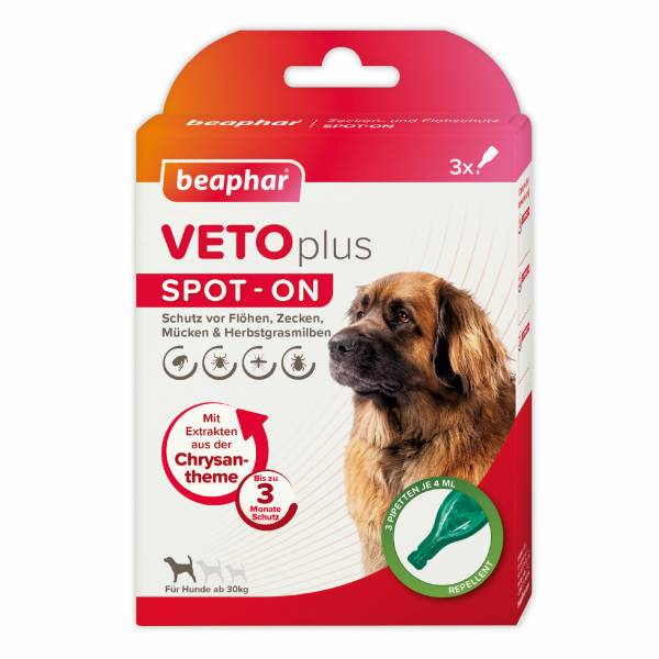 Beaphar VETOplus SPOT-ON für große Hunde (ab 30kg), 3x4ml