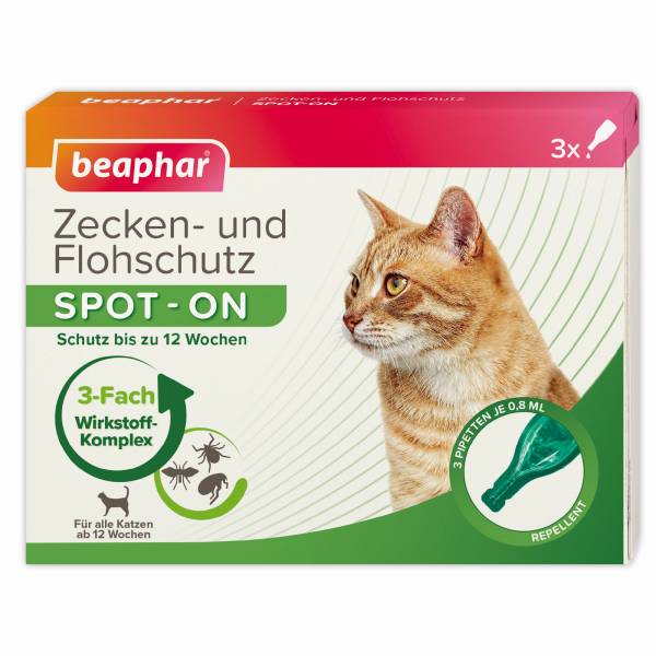 Beaphar Zecken- und Flohschutz SPOT-ON, 3x0,8ml