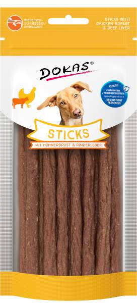 Sticks mit Hühnerbrust und Rinderleber 60 g