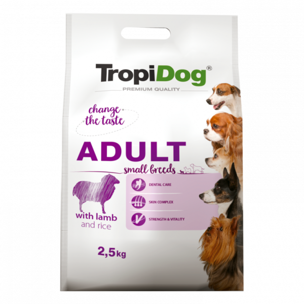 Premium Adult Hunde kleine Rassen mit Lammfleisch und Reis