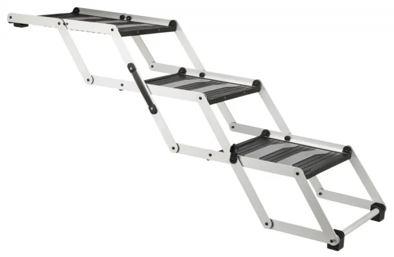 Preview: 3-stufige Falt-Treppe, Aluminium/TPR