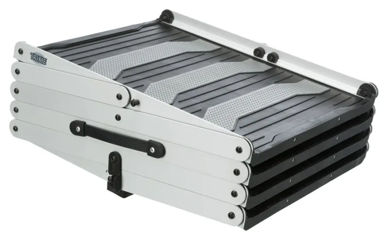Preview: 4-stufige Falt-Treppe, Aluminium/TPR