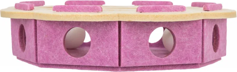 Preview: Katzenspielzeug Hole'n'Roll Flower aus Filz mit Spielbällen