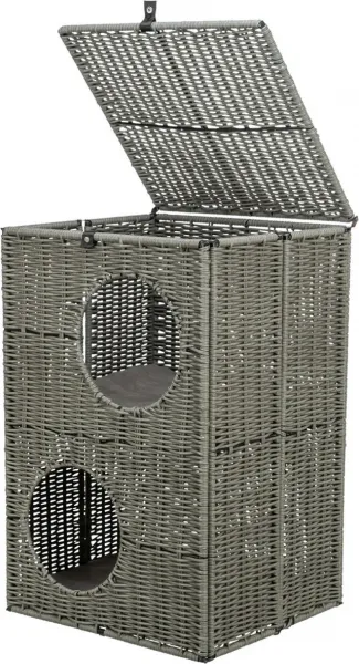 Preview: Outdoor Katzenhöhle Amalia aus Polyrattan, eckig