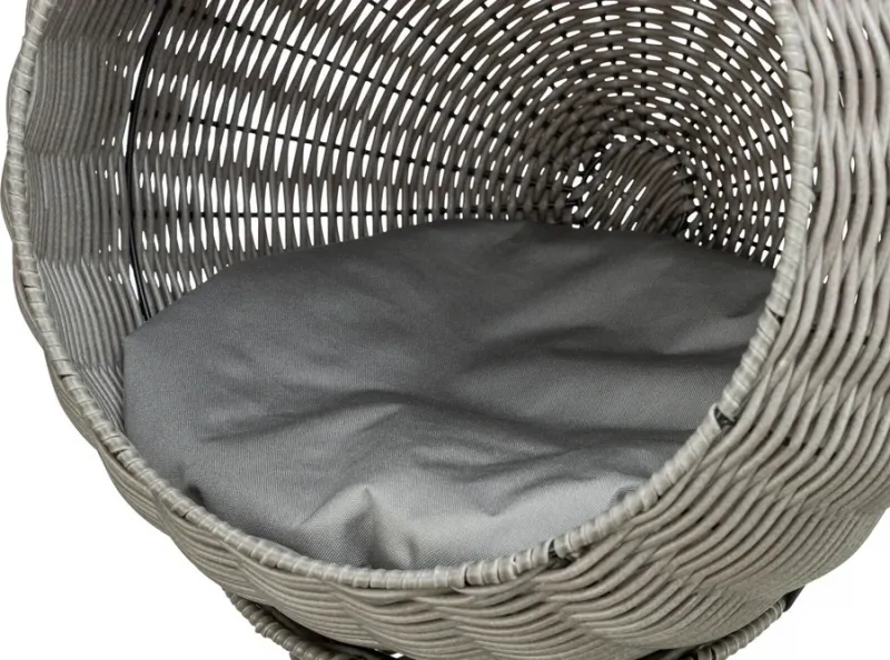 Preview: Outdoor Katzenhöhle Amalia aus Polyrattan, rund