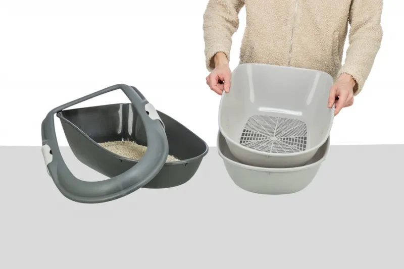 Katzentoilette Berto, 3tlg., mit Trennsystem