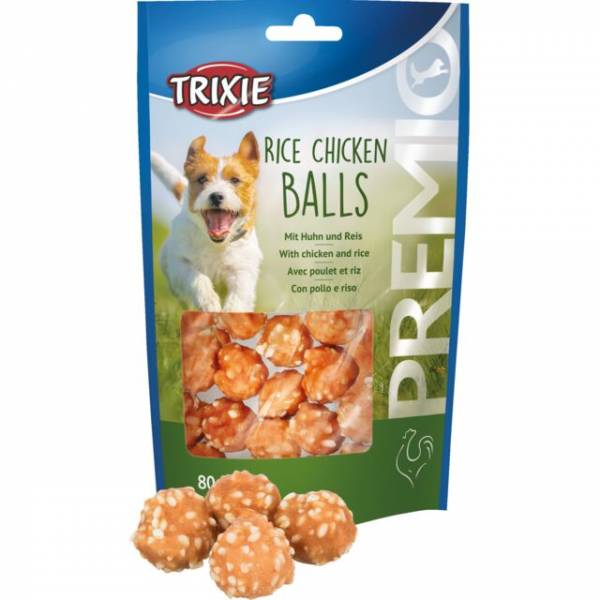 Balls mit Huhn & Reis