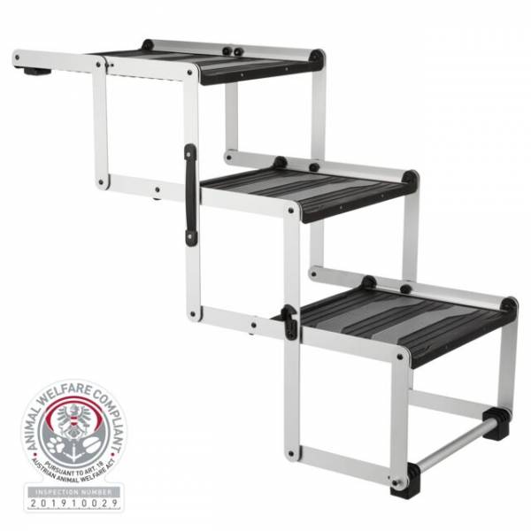 3-stufige Falt-Treppe, Aluminium/TPR