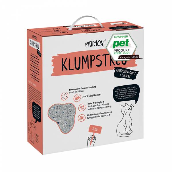 Katzenstreu Babypuderduft + Silikat 8 kg