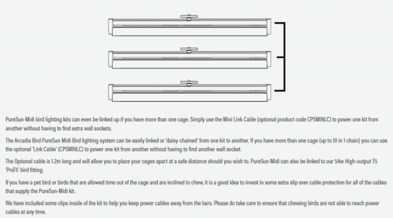 PureSun Midi Bird Lighting Kit 2,4% UVB 14 Watt