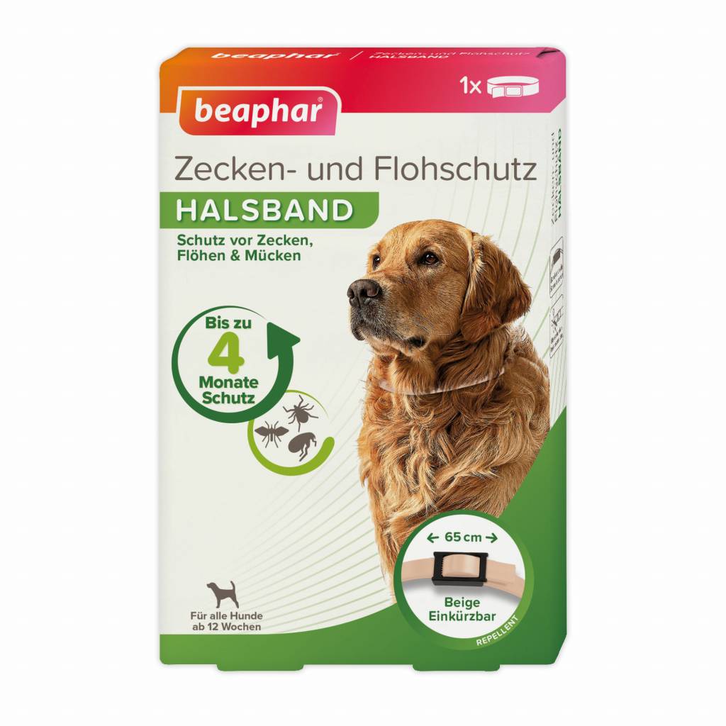 Beaphar Zecken- und Flohschutz Halsband beige, 65cm