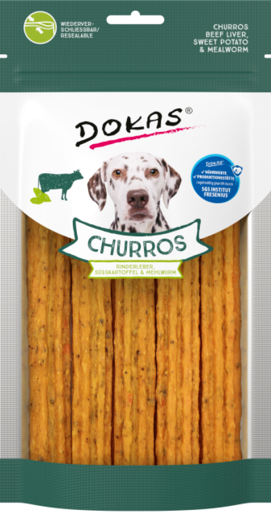 Churros mit Rinderleber, Süßkartoffel & Mehlwurm 150 g