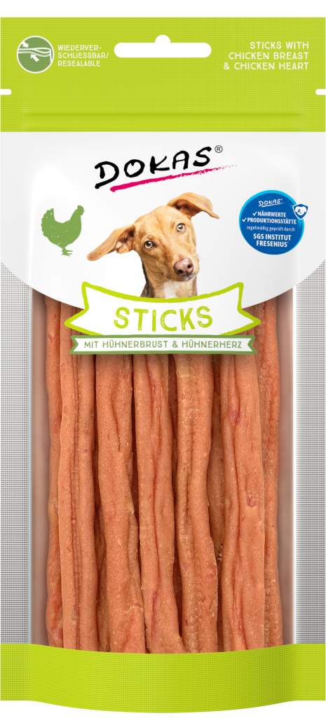 Sticks mit Hühnerbrust und Hühnerherz 60 g