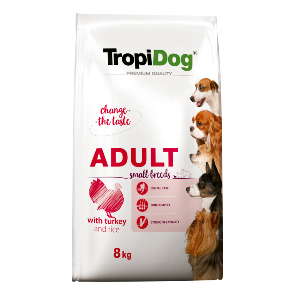 Premium Adult Hunde kleine Rassen mit Truthahn und Reis