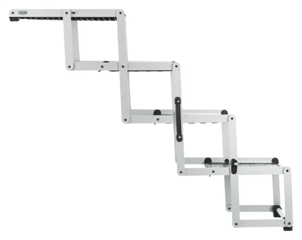 4-stufige Falt-Treppe, Aluminium/TPR