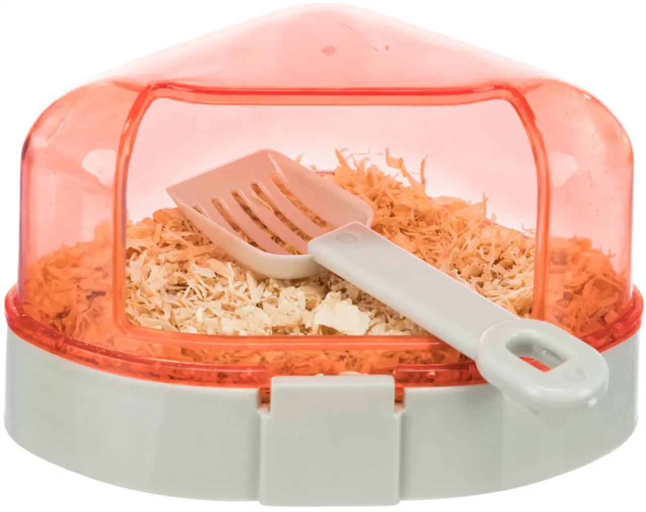 Ecktoilette mit Dach