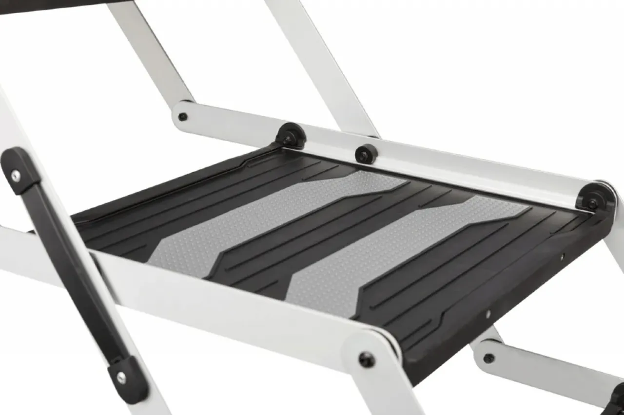 3-stufige Falt-Treppe, Aluminium/TPR
