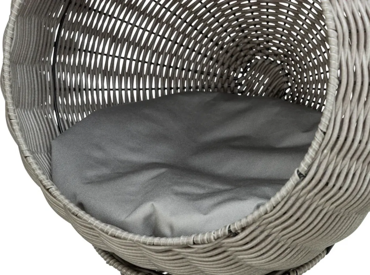 Outdoor Katzenhöhle Amalia aus Polyrattan, rund