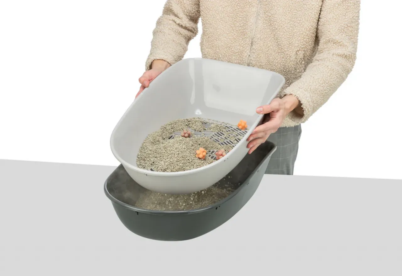Katzentoilette Berto, 3tlg., mit Trennsystem