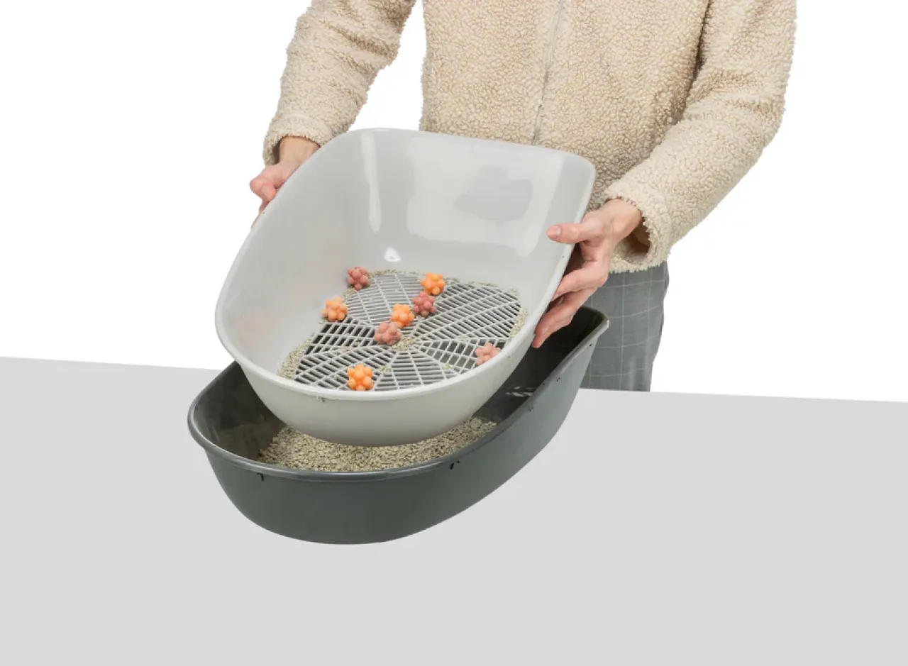Katzentoilette Berto, 3tlg., mit Trennsystem
