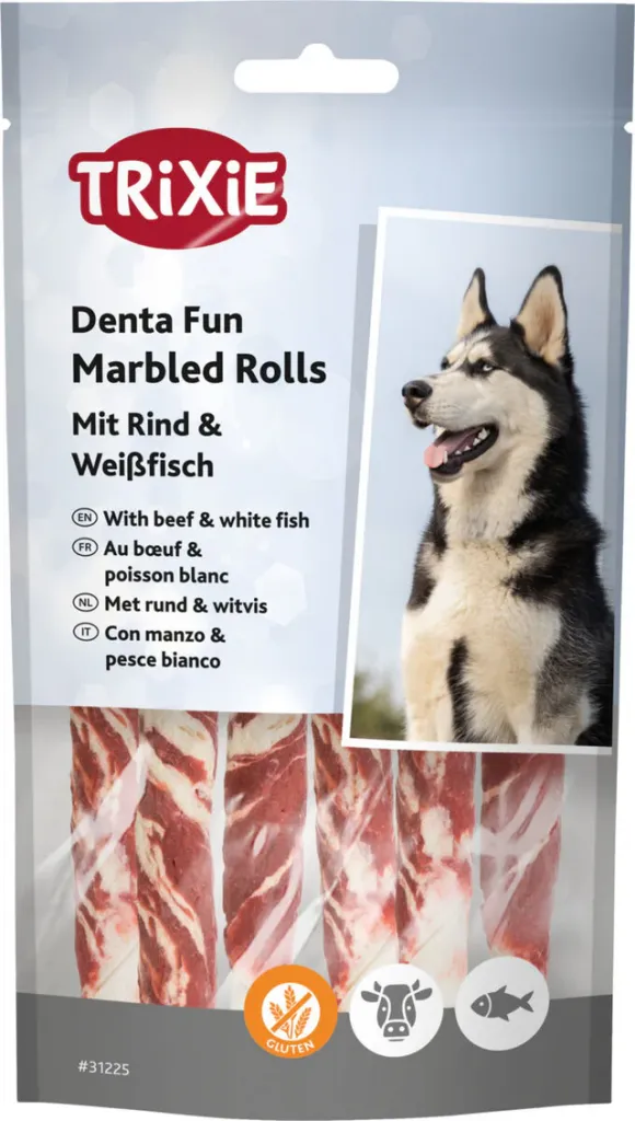 Marbled Rolls mit Rind & Weißfisch
