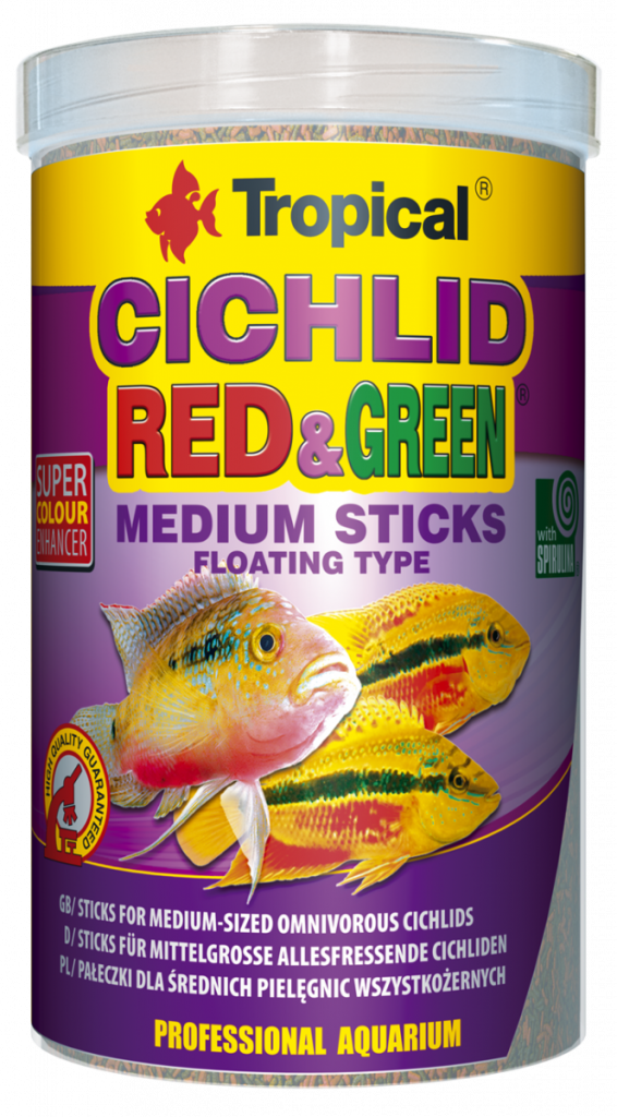 Cichlid Red & Green Medium Sticks